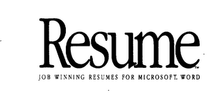 RESUME JOB WINNING RESUMES FOR MICROSOFT WORD logo