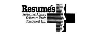 RESUMES PERSONNEL AGENCY SOFTWARE FROM COMPUVEST LTD. logo