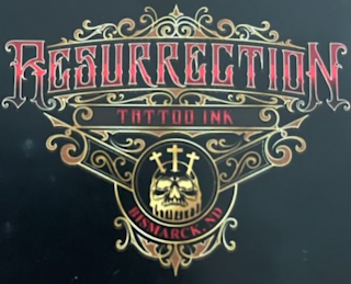 RESURRECTION TATTOO INK BISMARCK. ND logo