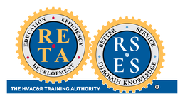 RETA • EDUCATION • EFFICIENCY • DEVELOPMENT RSES • BETTER • SERVICE • THROUGH KNOWLEDGE THE HVAC&R TRAINING AUTHORITY logo