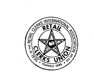 RETAIL CLERKS UNION SEAL OF THE RETAIL CLERKS INTERNATIONAL ASSOCIATION AFL-CIO-FOUNDED 1884 logo
