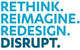 RETHINK. REIMAGINE. REDESIGN. DISRUPT. logo