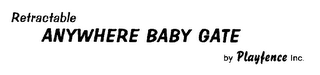 RETRACTABLE ANYWHERE BABY GATE BY PLAYFENCE INC. logo