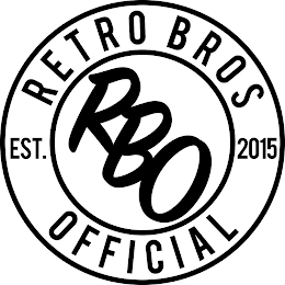 RETRO BROS OFFICIAL EST. 2015 RBO logo
