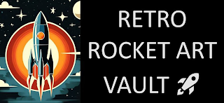 RETRO ROCKET ART VAULT logo