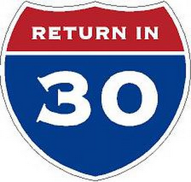 RETURN IN 30 logo