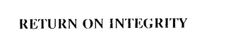 RETURN ON INTEGRITY logo