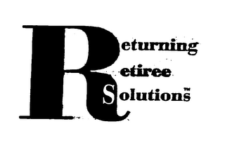 RETURNING RETIREE SOLUTIONS logo