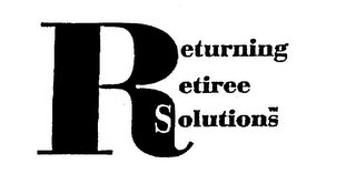 RETURNING RETIREE SOLUTIONS logo