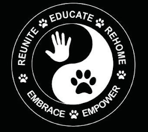 REUNITE EDUCATE REHOME EMBRACE EMPOWER logo
