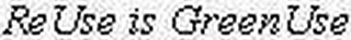 REUSE IS GREENUSE logo