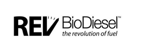 REV BIODIESEL THE REVOLUTION OF FUEL logo