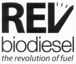 REV BIODIESEL THE REVOLUTION OF FUEL logo