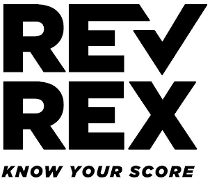 REV REX KNOW YOUR SCORE logo