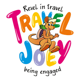 REVEL IN TRAVEL TRAVEL JOEY BEING ENGAGED logo