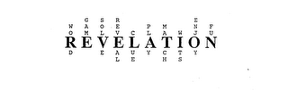 REVELATION WORD GAME SOLVE REVEAL CLUE PLAY MATCH WITS ENJOY FUN logo