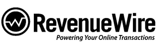 REVENUEWIRE POWERING YOUR ONLINE TRANSACTIONS logo