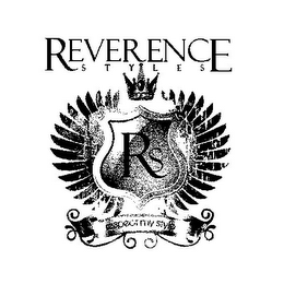 REVERENCE STYLES RS RESPECT MY STYLE logo