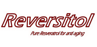 REVERSITOL PURE RESVERATROL FOR ANTI AGING logo