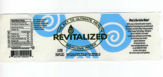 REVITALIZED THE KEY TO ULTIMATE HEALTH BIO-ACTIVE WATER REVITALIZED BIO-ACTIVE WATER IS AS NATURE INTENDED..TRULY ALIVE! logo