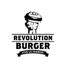 REVOLUTION BURGER VIVA LA FARMER! logo