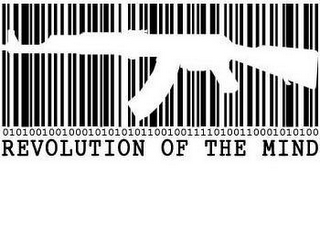 REVOLUTION OF THE MIND 010100100100010101010110010011110100110001010100 logo