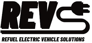 REVS REFUEL ELECTRIC VEHICLE SOLUTIONS logo