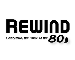 REWIND CELEBRATING THE MUSIC OF THE 80'S logo