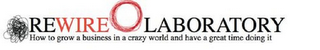 REWIRE LABORATORY HOW TO GROW A BUSINESS IN A CRAZY WORLD AND HAVE A GREAT TIME DOING IT logo