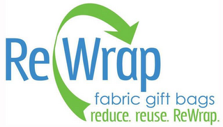 REWRAP FABRIC GIFT BAGS REDUCE. REUSE. REWRAP. logo