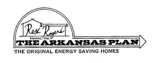 REX ROGERS' HOMES, INC.  THE ARKANSAS PLAN THE ORIGINAL ENERGY SAVING HOMES logo