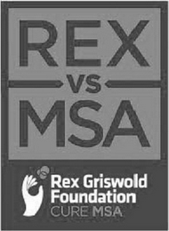 REX VS MSA REX GRISWOLD FOUNDATION CURE MSA logo