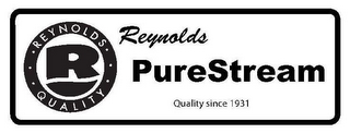 REYNOLDS QUALITY R REYNOLDS PURESTREAM QUALITY SINCE 1931 logo