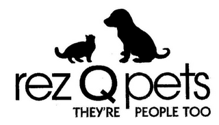 REZ Q PETS THEY'RE PEOPLE TOO logo