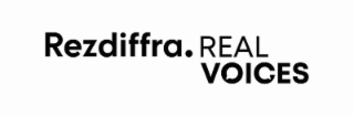 REZDIFFRA. REAL VOICES logo