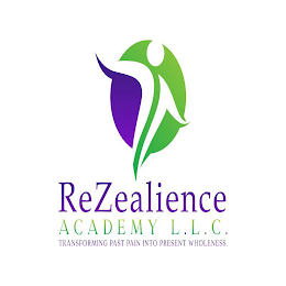 REZEALIENCE ACADEMY L.L.C. TRANSFORMING PAST PAIN INTO PRESENT WHOLENESS. logo