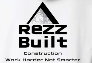 REZZ BUILT CONSTRUCTION WORK HARDER NOT SMARTER logo
