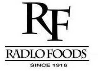 RF RADLO FOODS SINCE 1916 logo