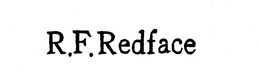 R.F. REDFACE logo