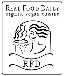 RFD REAL FOOD DAILY ORGANIC VEGETARIAN COOKING logo