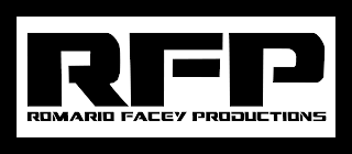 RFP ROMARIO FACEY PRODUCTIONS logo