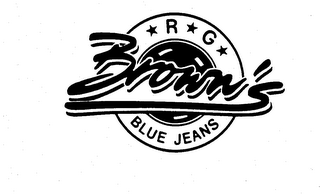 RG BROWN'S BLUE JEANS logo