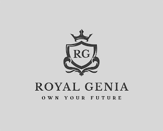 RG ROYAL GENIA OWN YOUR FUTURE logo