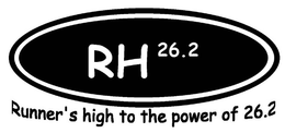 RH 26.2 RUNNER'S HIGH TO THE POWER OF 26.2 logo