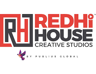 RH REDHI HOUSE CREATIVE STUDIOS BY PUBLIUS GLOBAL logo