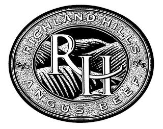 RH RICHLAND HILLS ANGUS BEEF logo