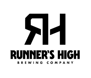 RH RUNNER'S HIGH BREWING COMPANY logo
