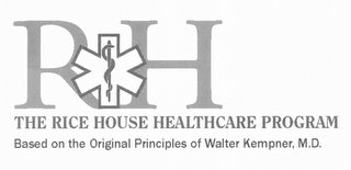 RH THE RICE HOUSE HEALTHCARE PROGRAM BASED ON THE ORIGINAL PRINCIPLES OF WALTER KEMPNER, M.D. logo