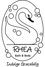 RHEA BATH & BODY INDULGE GRACEFULLY logo