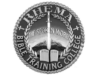 RHEMA BIBLE TRAINING COLLEGE THE SPOKEN WORD MARK 11:23 logo